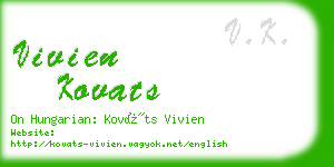 vivien kovats business card